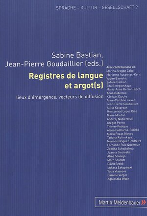Buchcover Registres de langue et argot(s)  | EAN 9783899752816 | ISBN 3-89975-281-3 | ISBN 978-3-89975-281-6