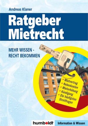 Buchcover Ratgeber Mietrecht | Andreas Klaner | EAN 9783899949759 | ISBN 3-89994-975-7 | ISBN 978-3-89994-975-9