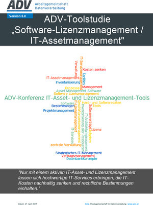 Buchcover ADV-Toolstudie „Software-Lizenzmanagement / IT-Assetmanagement” | Ernst Tiemeyer | EAN 9783901198250 | ISBN 3-901198-25-3 | ISBN 978-3-901198-25-0