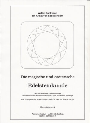 Buchcover Die magische und esoterische Edelsteinkunde | Walter Guhlmann | EAN 9783901489204 | ISBN 3-901489-20-7 | ISBN 978-3-901489-20-4