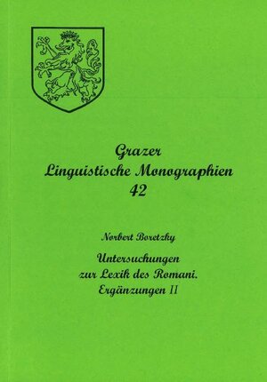 Buchcover Grazer Linguistische Monographien 42 | Boretzky Norbert | EAN 9783901600555 | ISBN 3-901600-55-8 | ISBN 978-3-901600-55-5