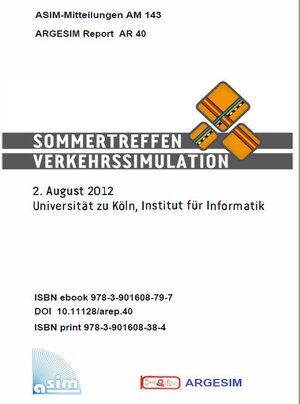 Buchcover Vortragsband Sommertreffen Verkehrssimulation 2012  | EAN 9783901608797 | ISBN 3-901608-79-6 | ISBN 978-3-901608-79-7