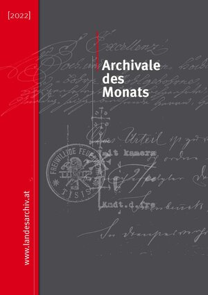 Buchcover Archivale des Monats (2022) | Cornelia Albertani | EAN 9783902622501 | ISBN 3-902622-50-4 | ISBN 978-3-902622-50-1