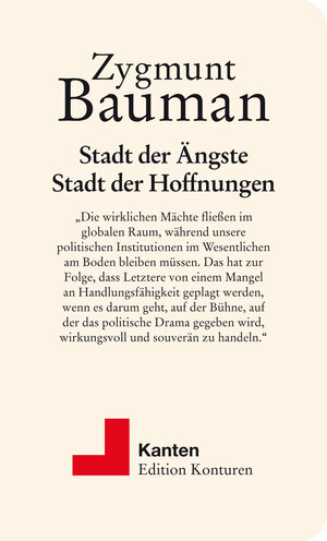 Buchcover Stadt der Ängste, Stadt der Hoffnungen | Zygmunt Bauman | EAN 9783902968401 | ISBN 3-902968-40-0 | ISBN 978-3-902968-40-1