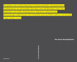 Buchcover Die neuen Munizipalismen  | EAN 9783903046122 | ISBN 3-903046-12-4 | ISBN 978-3-903046-12-2