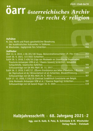 Buchcover Österreichisches Archiv für Recht und Religion  | EAN 9783903093676 | ISBN 3-903093-67-X | ISBN 978-3-903093-67-6