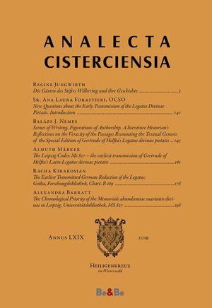 Buchcover Analecta Cisterciensia 69 (2019)  | EAN 9783903118973 | ISBN 3-903118-97-4 | ISBN 978-3-903118-97-3