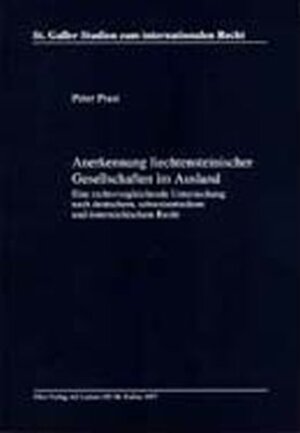 Buchcover Anerkennung liechtensteinischer Gesellschaften im Ausland | Peter Prast | EAN 9783905455366 | ISBN 3-905455-36-6 | ISBN 978-3-905455-36-6