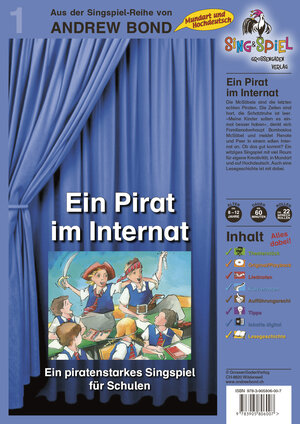 Buchcover Ein Pirat im Internat, Singspiel mit CD (SS01) | Andrew Bond | EAN 9783905806007 | ISBN 3-905806-00-2 | ISBN 978-3-905806-00-7
