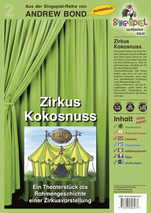 Buchcover Zirkus Kokosnuss, Singspiel mit CD (SS02) | Andrew Bond | EAN 9783905806267 | ISBN 3-905806-26-6 | ISBN 978-3-905806-26-7