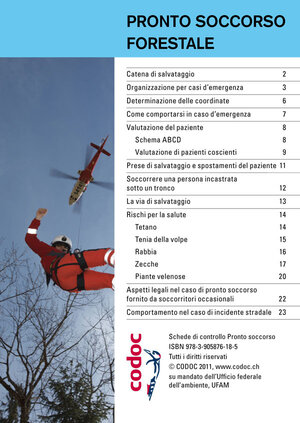 Buchcover Schede di controllo Pronto soccorso forestale  | EAN 9783905876185 | ISBN 3-905876-18-3 | ISBN 978-3-905876-18-5