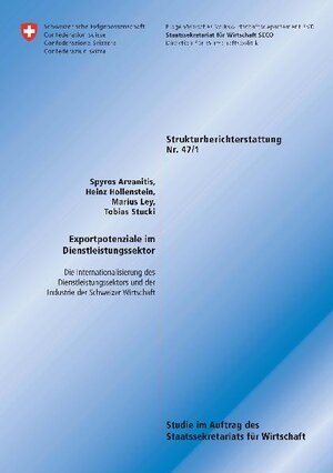 Buchcover Exportpotenziale im Dienstleistungssektor / die Internationalisierung des Dienstleistungssektors und der Industrie der Schweizer Wirtschaft | Spyros Arvanitis | EAN 9783905967005 | ISBN 3-905967-00-6 | ISBN 978-3-905967-00-5