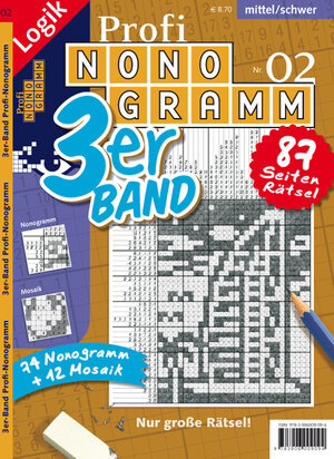 Buchcover Profi-Nonogramm 3er-Band Nr. 2  | EAN 9783906009094 | ISBN 3-906009-09-2 | ISBN 978-3-906009-09-4