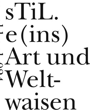 Buchcover sTiL.e(ins) Art und Weltwaisen | Konstantin Ames | EAN 9783906050041 | ISBN 3-906050-04-1 | ISBN 978-3-906050-04-1