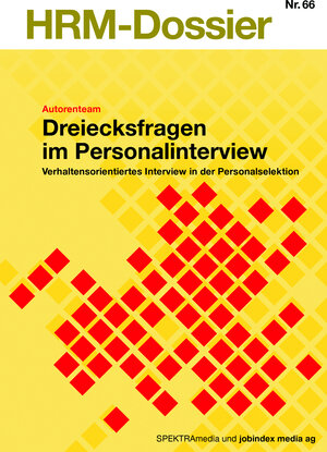 Buchcover Dreiecksfragen im Personalinterview | Jürg Studer | EAN 9783906067063 | ISBN 3-906067-06-8 | ISBN 978-3-906067-06-3