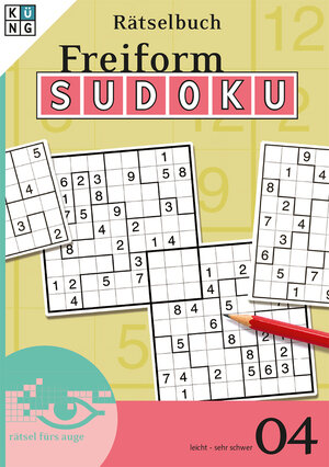 Buchcover Freiform-Sudoku Rätselbuch 04  | EAN 9783906238562 | ISBN 3-906238-56-3 | ISBN 978-3-906238-56-2