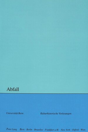 Buchcover Abfall  | EAN 9783906770918 | ISBN 3-906770-91-5 | ISBN 978-3-906770-91-8