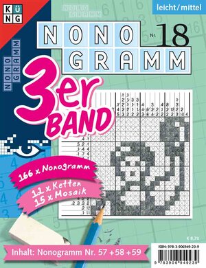 Buchcover Nonogramm 3er-Band Nr. 18  | EAN 9783906949239 | ISBN 3-906949-23-0 | ISBN 978-3-906949-23-9