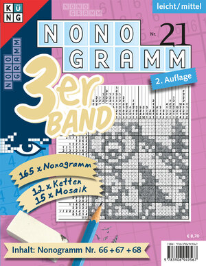 Buchcover Nonogramm 3er-Band Nr. 21  | EAN 9783906949567 | ISBN 3-906949-56-7 | ISBN 978-3-906949-56-7