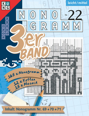 Buchcover Nonogramm 3er-Band Nr. 22  | EAN 9783906949987 | ISBN 3-906949-98-2 | ISBN 978-3-906949-98-7