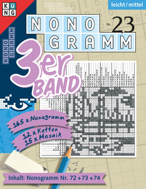 Buchcover Nonogramm 3er-Band Nr. 23  | EAN 9783906949994 | ISBN 3-906949-99-0 | ISBN 978-3-906949-99-4
