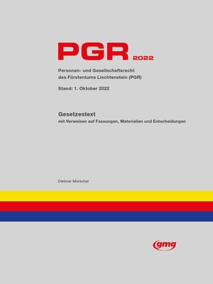 Buchcover PGR 2022  | EAN 9783907249123 | ISBN 3-907249-12-7 | ISBN 978-3-907249-12-3
