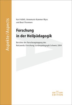 Buchcover Forschung Heilpädagogik  | EAN 9783908262619 | ISBN 3-908262-61-5 | ISBN 978-3-908262-61-9