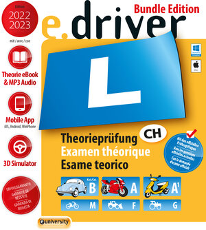 Buchcover e.driver 2022/2023 Fahrschule Bundle Edition  | EAN 9783908493662 | ISBN 3-908493-66-8 | ISBN 978-3-908493-66-2