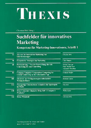 Buchcover Kompetenz für Marketing-Innovationen / Suchfelder für innovatives Marketing | Christian Belz | EAN 9783908545231 | ISBN 3-908545-23-4 | ISBN 978-3-908545-23-1