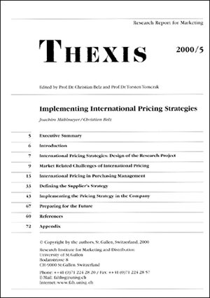 Buchcover Implementing International Pricing Strategies | Christian Belz | EAN 9783908545590 | ISBN 3-908545-59-5 | ISBN 978-3-908545-59-0