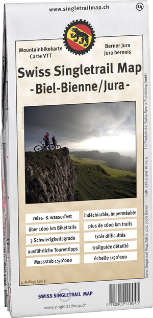 Buchcover Singletrail Map 014 Biel/Berner Jura | Thomas Giger | EAN 9783909118045 | ISBN 3-909118-04-6 | ISBN 978-3-909118-04-5