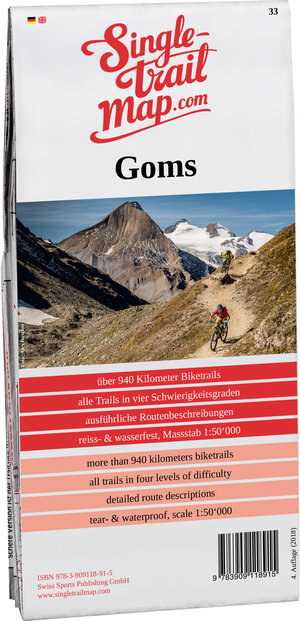 Buchcover Singletrail Map 033 Goms/Aletsch | Thomas Giger | EAN 9783909118915 | ISBN 3-909118-91-7 | ISBN 978-3-909118-91-5
