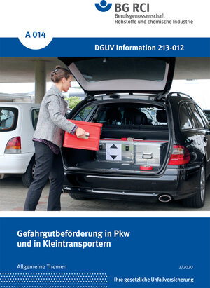 Buchcover A 014 - Gefahrgutbeförderung in PKW und in Kleintransportern  | EAN 9783920506357 | ISBN 3-920506-35-9 | ISBN 978-3-920506-35-7