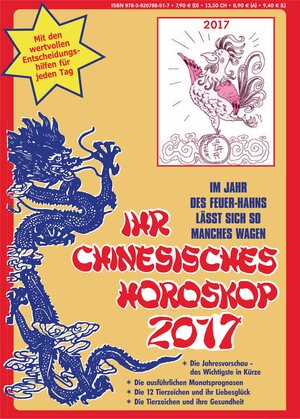 Buchcover Ihr Chinesisches Horoskop 2017  | EAN 9783920788517 | ISBN 3-920788-51-6 | ISBN 978-3-920788-51-7