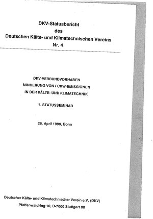 Buchcover DKV-Verbundvorhaben. Minderung von FCKW-Emissionen in der Kälte- und Klimatechnik | H. Kruse | EAN 9783922429937 | ISBN 3-922429-93-9 | ISBN 978-3-922429-93-7