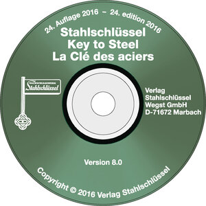 Buchcover Stahlschlüssel - Key to Steel CD-ROM 2016 | Micah Wegst | EAN 9783922599333 | ISBN 3-922599-33-8 | ISBN 978-3-922599-33-3