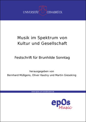 Buchcover Musik im Spektrum von Kultur und Gesellschaft  | EAN 9783923486366 | ISBN 3-923486-36-7 | ISBN 978-3-923486-36-6
