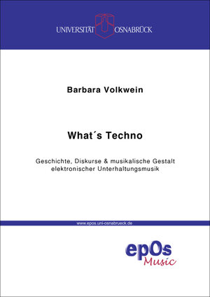 Buchcover What's Techno? | Barbara Volkwein | EAN 9783923486526 | ISBN 3-923486-52-9 | ISBN 978-3-923486-52-6
