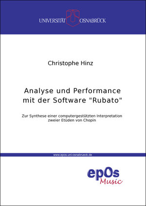 Buchcover Analyse und Performance mit der Software "Rubato" | Christophe Hinz | EAN 9783923486748 | ISBN 3-923486-74-X | ISBN 978-3-923486-74-8