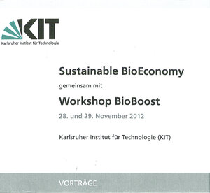 Buchcover Sustaniable BioEconomy gemeinsam mit Workshop BioBoost  | EAN 9783923704828 | ISBN 3-923704-82-8 | ISBN 978-3-923704-82-8