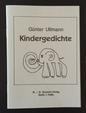 Buchcover Kindergedichte | Günter Ullmann | EAN 9783923809516 | ISBN 3-923809-51-4 | ISBN 978-3-923809-51-6