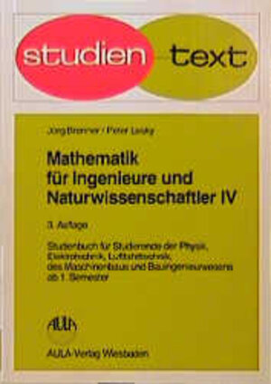 Buchcover Mathematik für Ingenieure und Naturwissenschaftler. Studienbuch für... | Jörg Brenner | EAN 9783923944996 | ISBN 3-923944-99-3 | ISBN 978-3-923944-99-6