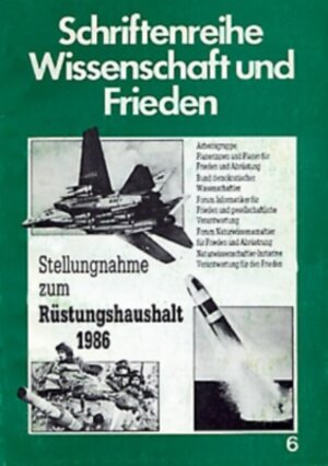 Buchcover Stellungnahme zum Rüstungshaushalt 1986  | EAN 9783924684051 | ISBN 3-924684-05-7 | ISBN 978-3-924684-05-1
