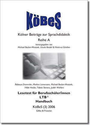 Buchcover Lesetest für Berufsschüler/innen LTB-3 | Rebecca Drommler | EAN 9783925348679 | ISBN 3-925348-67-0 | ISBN 978-3-925348-67-9