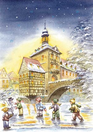 Buchcover Adventskalender Bamberg - Altes Rathaus, Winterfreuden auf der Regnitz  | EAN 9783925431340 | ISBN 3-925431-34-9 | ISBN 978-3-925431-34-0