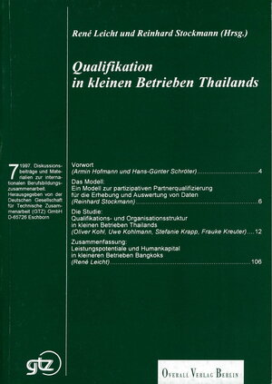 Buchcover Qualifikation in kleinen Betrieben Thailands  | EAN 9783925961199 | ISBN 3-925961-19-4 | ISBN 978-3-925961-19-9