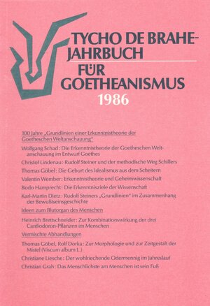 Tycho de Brahe-Jahrbuch für Goetheanismus: 1986