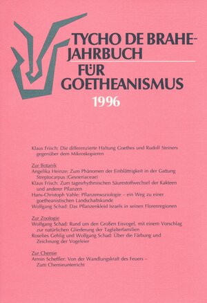 Buchcover Tycho de Brahe-Jahrbuch für Goetheanismus / Tycho de Brahe-Jahrbuch für Goetheanismus | Klaus Frisch | EAN 9783926347183 | ISBN 3-926347-18-X | ISBN 978-3-926347-18-3