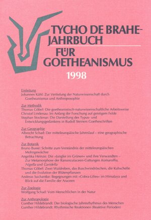 Buchcover Tycho de Brahe-Jahrbuch für Goetheanismus / Tycho de Brahe-Jahrbuch für Goetheanismus | Johannes Kühl | EAN 9783926347206 | ISBN 3-926347-20-1 | ISBN 978-3-926347-20-6
