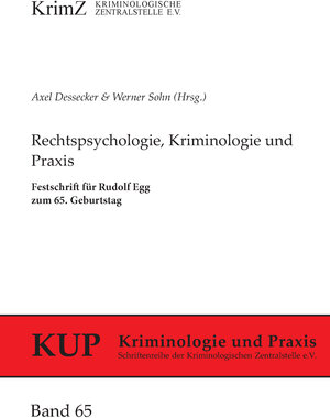 Buchcover Rechtspsychologie, Kriminologie und Praxis  | EAN 9783926371997 | ISBN 3-926371-99-4 | ISBN 978-3-926371-99-7